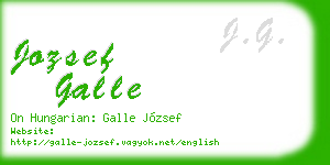 jozsef galle business card